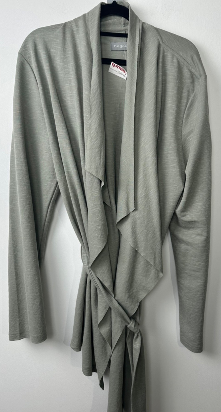 NEW Bagatelle Waterfall Open Cardigan Jacket Women's XL Belted Minimalist A9
